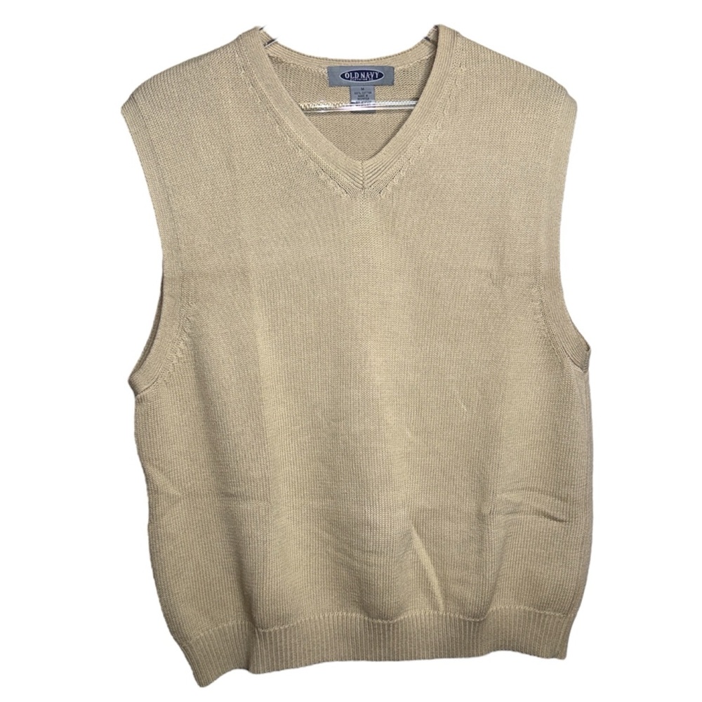 Classic Beige Vintage Sleeveless Sweater Vest